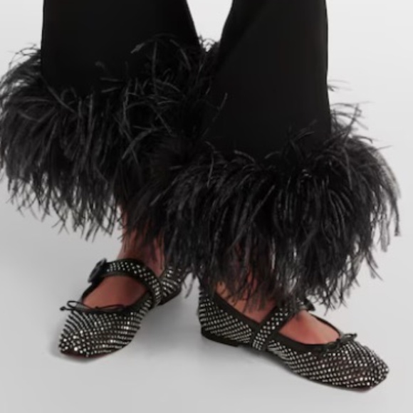 Christian Louboutin Crystal-Embellished Mary Jane Ballet Flats – EUC, 38.5 - Picture 6 of 8